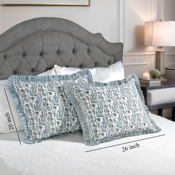 Baby Blue Eyes Ruffle 20x26 Inches Sham Pillow Covers Product Image 3