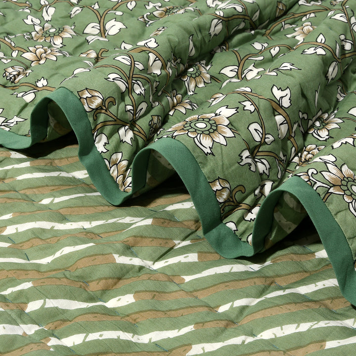 Camouflage Green Cotton Quilt