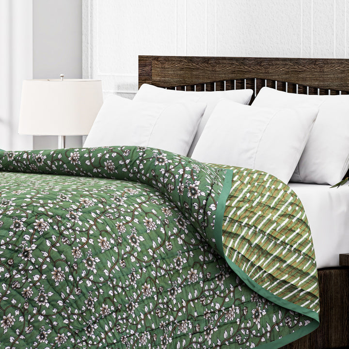 Camouflage Green Cotton Quilt