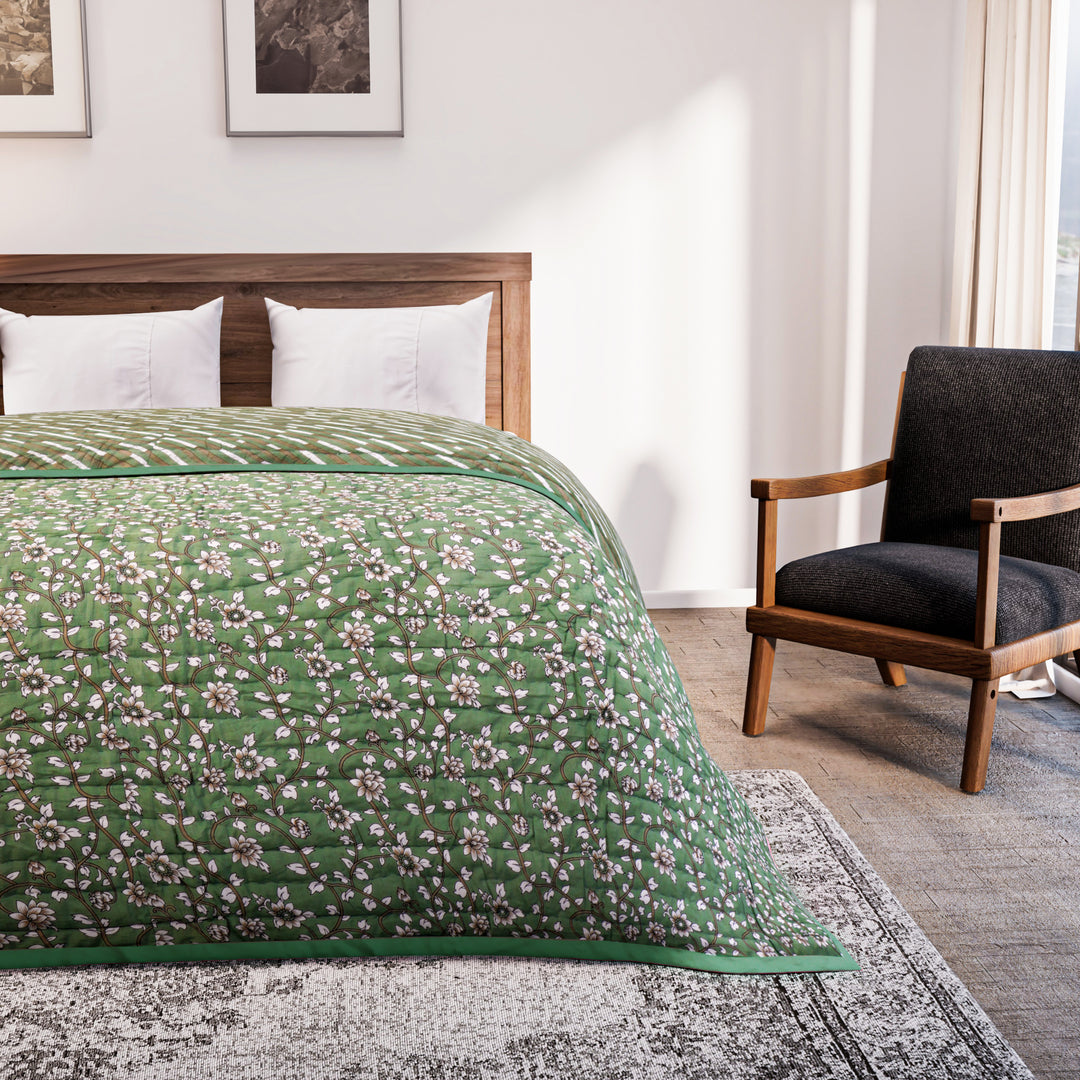 Camouflage Green Cotton Quilt