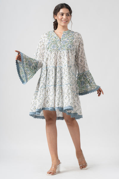 Fabricrush Powder Blue Midi Summer Dress, Gift for Her, Woman, Girlfriend, Bridesmaid, Wife,  Friend, Mom, Bride