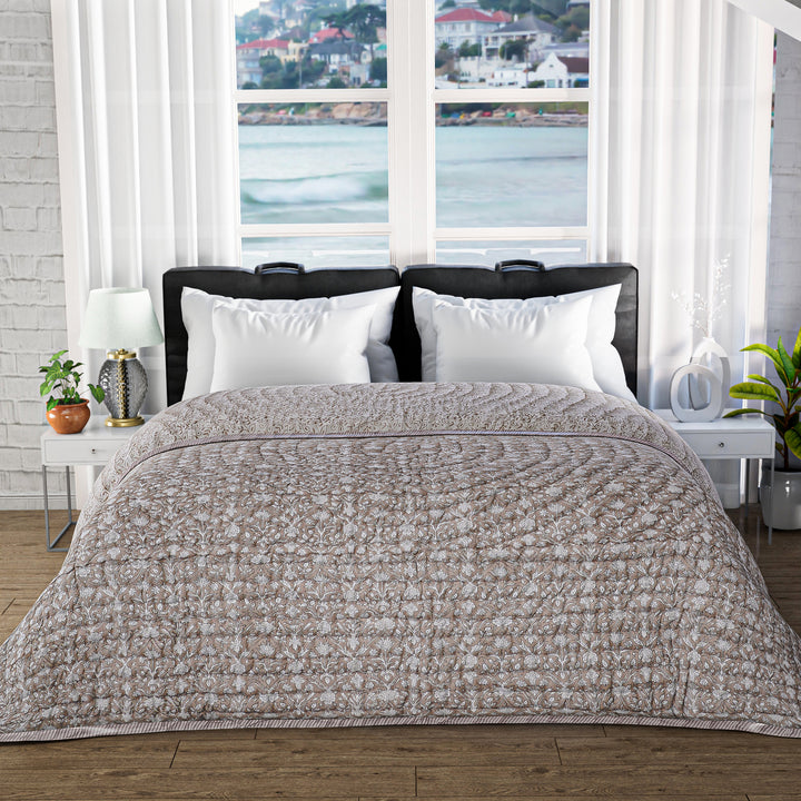 Taupe Cotton Quilt