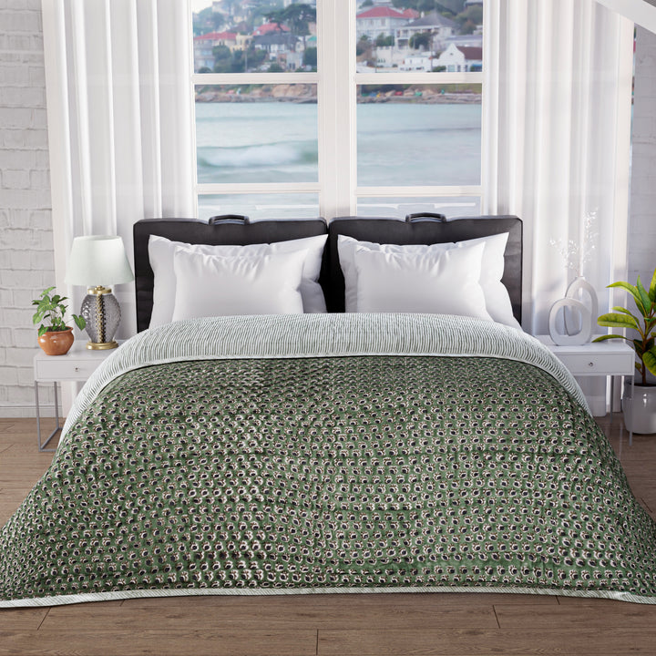 Basil Green Cotton Quilt