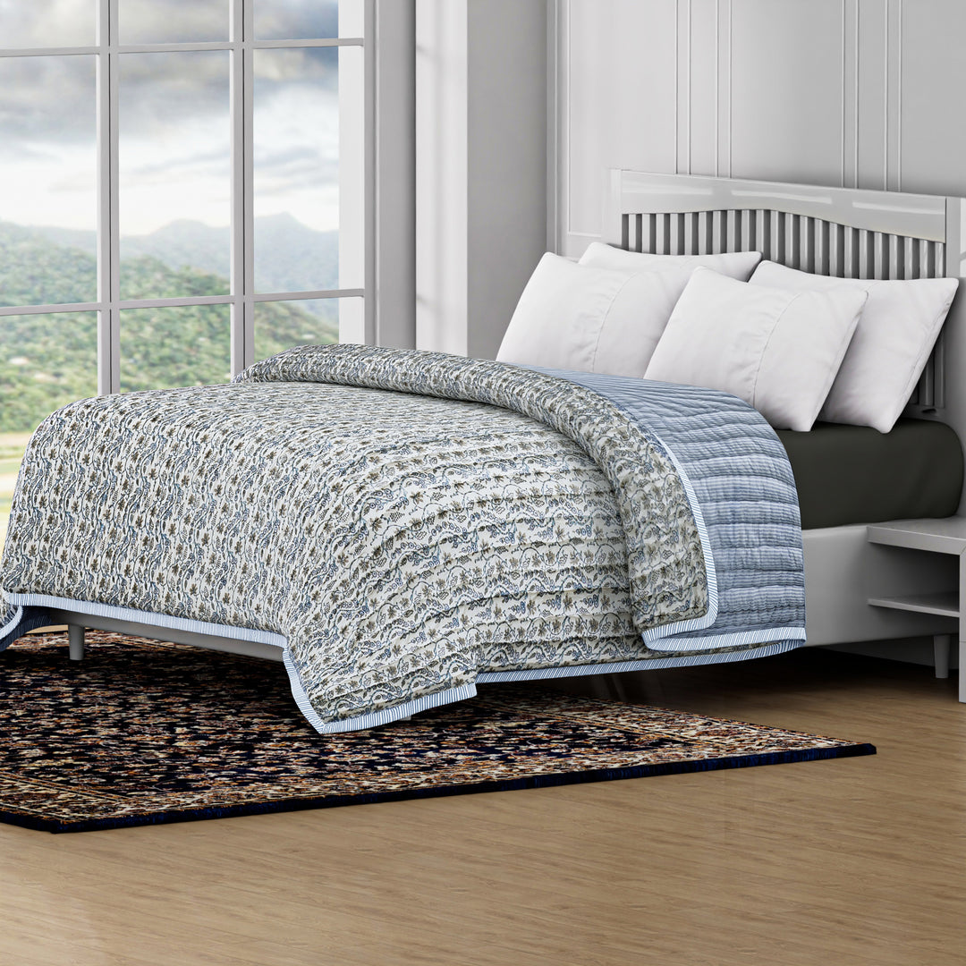Baby Blue Eyes Cotton Quilt