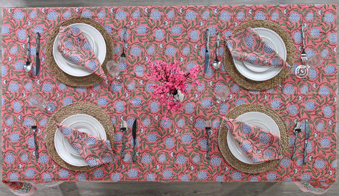 Dark Salmon Pink Tablecloth