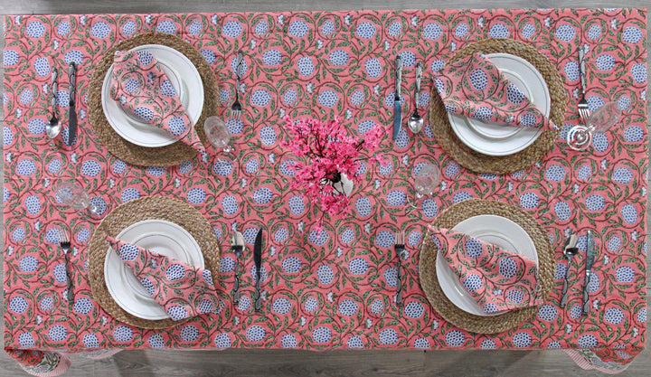 Dark Salmon Pink Tablecloth