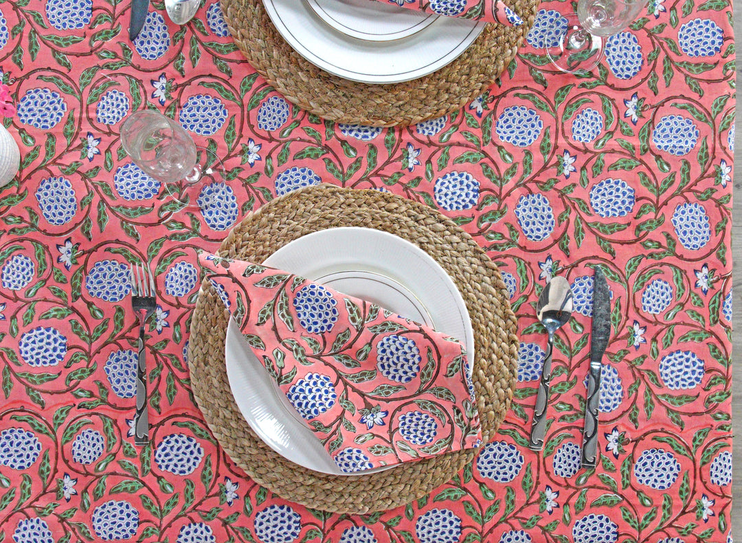 Dark Salmon Pink Tablecloth