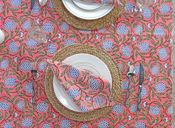 Dark Salmon Pink Tablecloth