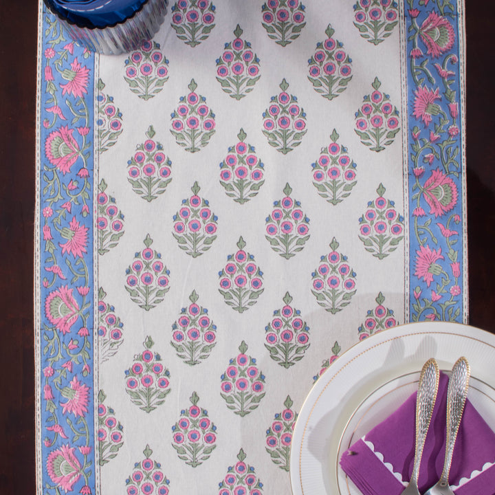 Rudy Blue Table Runner