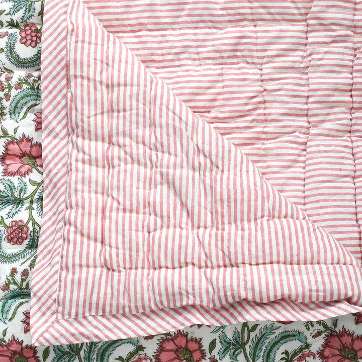 Tulip Pink Cotton Quilt