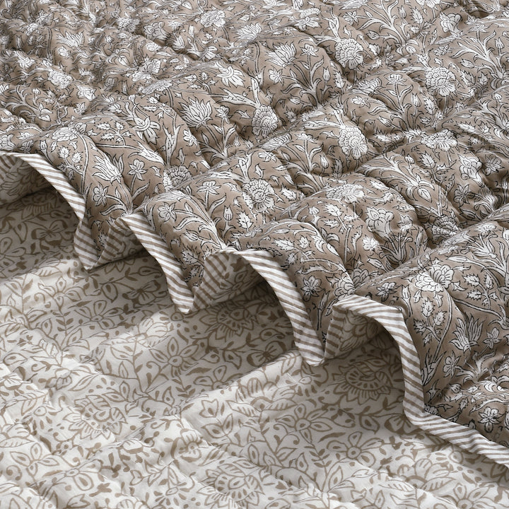 Taupe Cotton Quilt