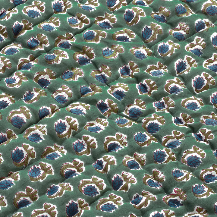 Basil Green Cotton Quilt