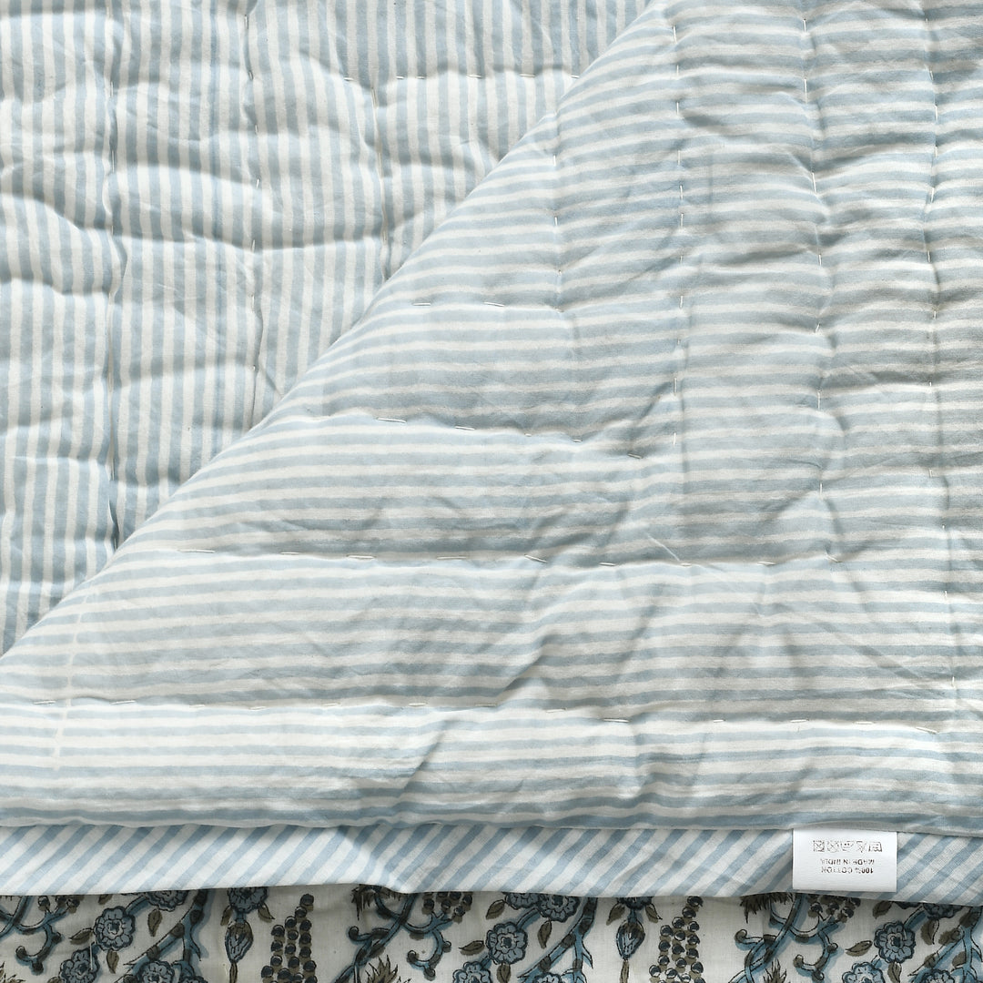 Baby Blue Eyes Cotton Quilt