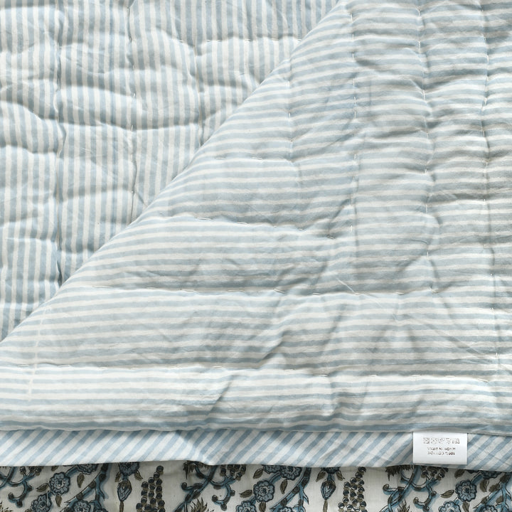 Baby Blue Eyes Cotton Quilt