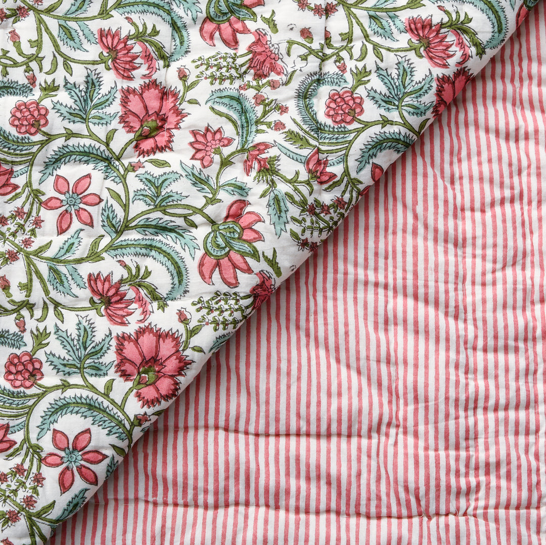 Tulip Pink Cotton Quilt