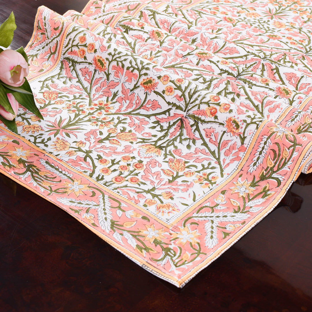 Sassy Salmon Pink Table Runner