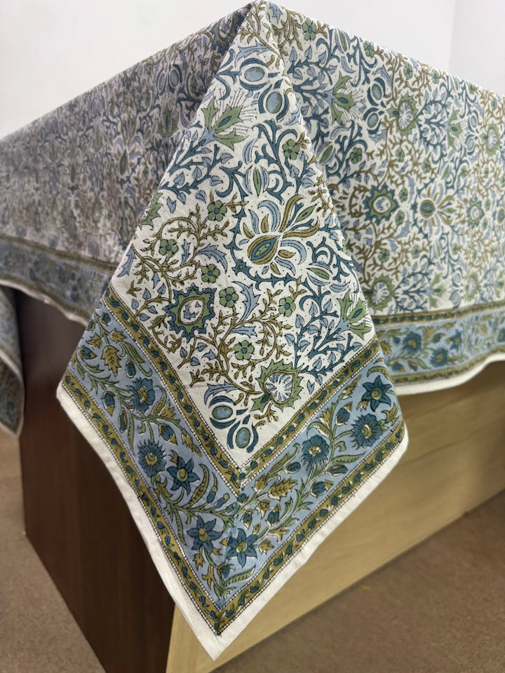 Indigo Floral Tablecloth