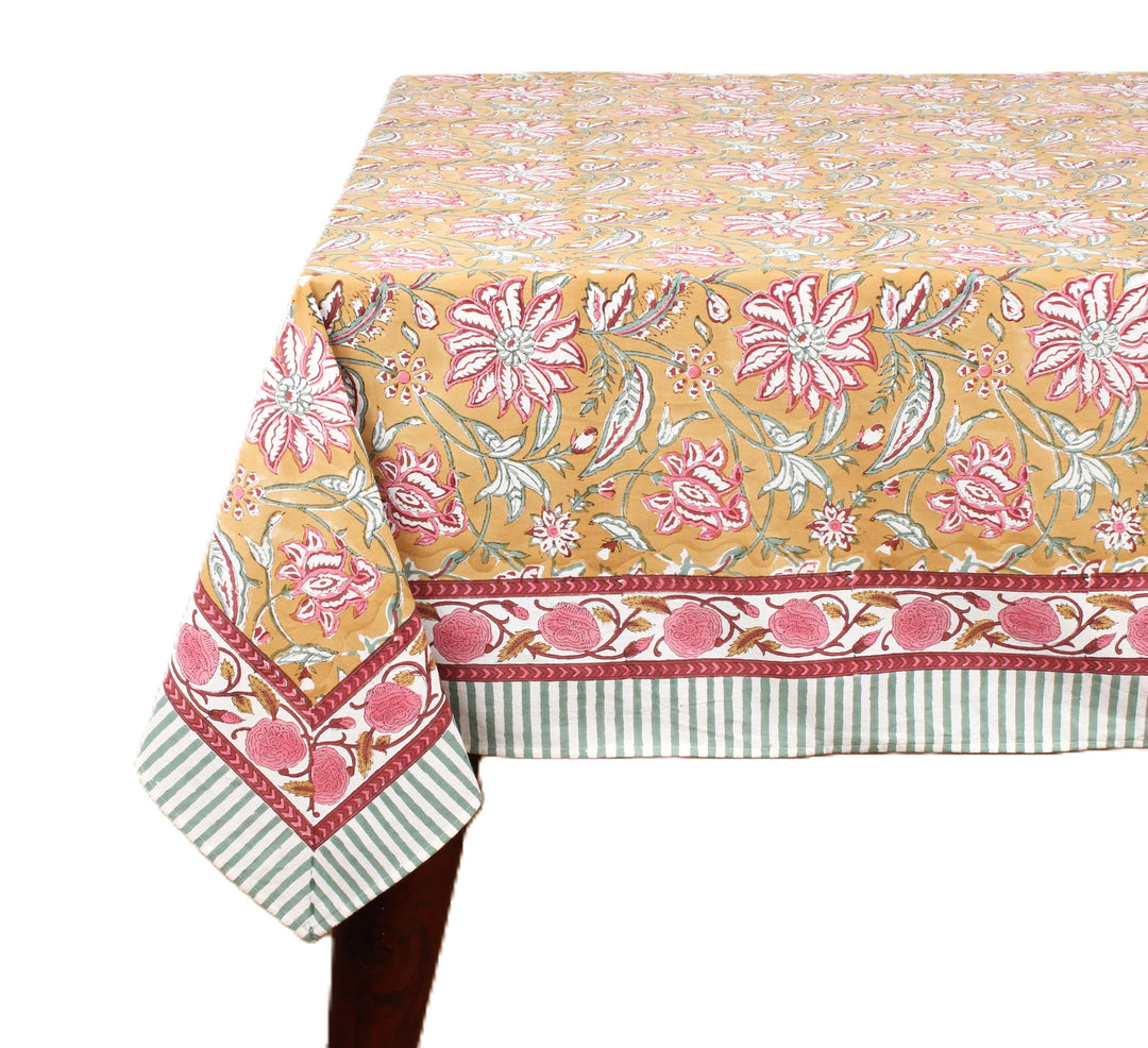 Biscotti Yellow Tablecloth