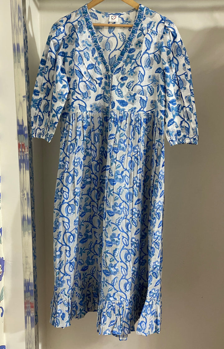 Bluebell Bloom Cotton Midi Dress