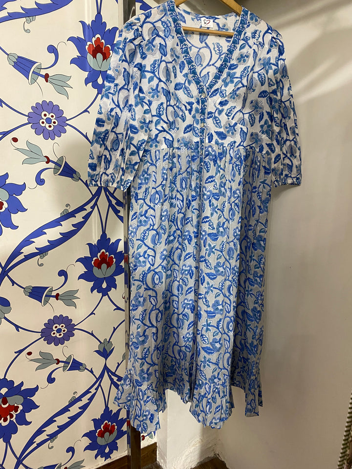 Bluebell Bloom Cotton Midi Dress