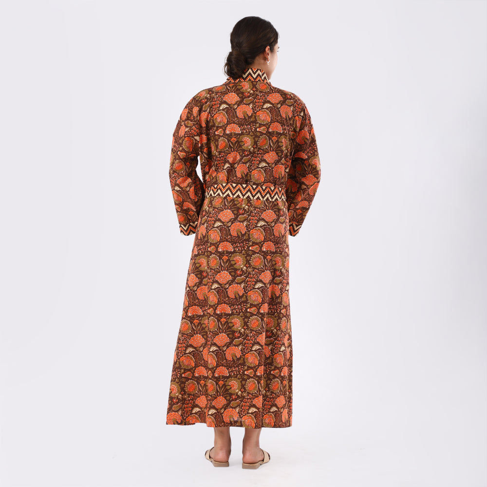 Burgundy Floral Print Kimono Product Image 2