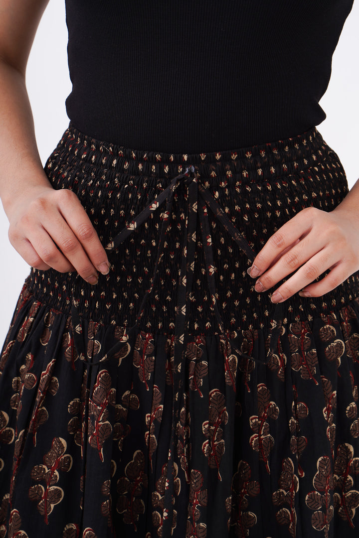 Fabricrush Skirt Indian Floral Hand Printed Cotton Summer Skirt, Wedding Skirt, Comfort Wear, Long Skirt, Daily Wear