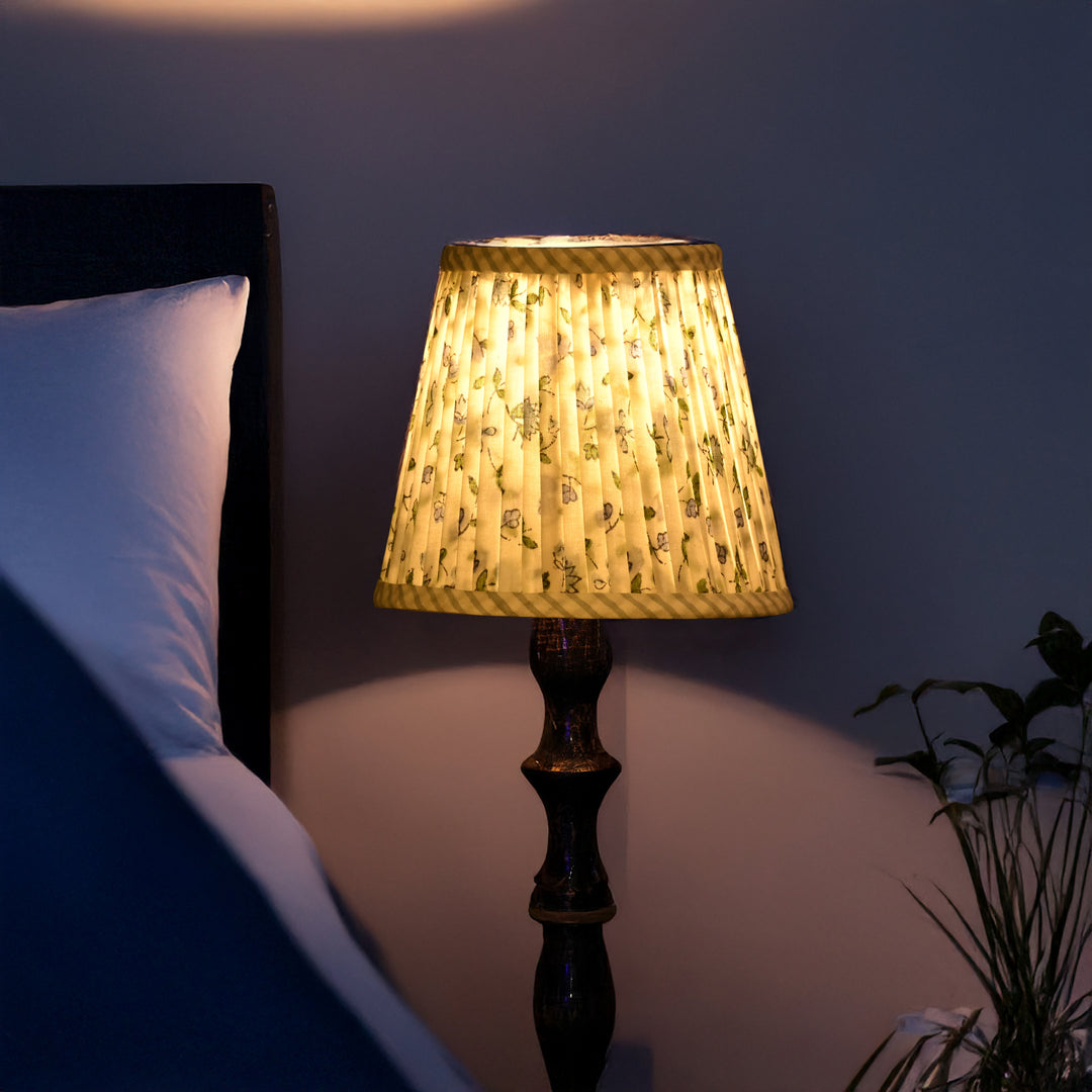Powder Blue Pleated Lamp Shade Product Image 4