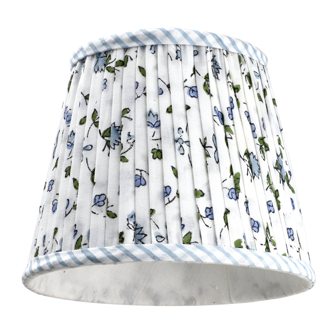 Powder Blue Pleated Lamp Shade Product Image 1