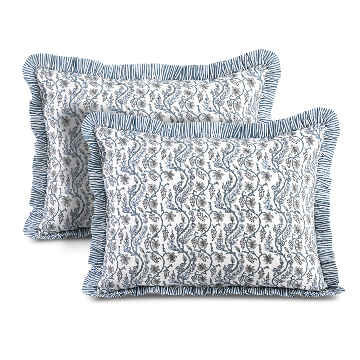 Baby Blue Eyes Ruffle 20x26 Inches Sham Pillow Covers Product Image 1