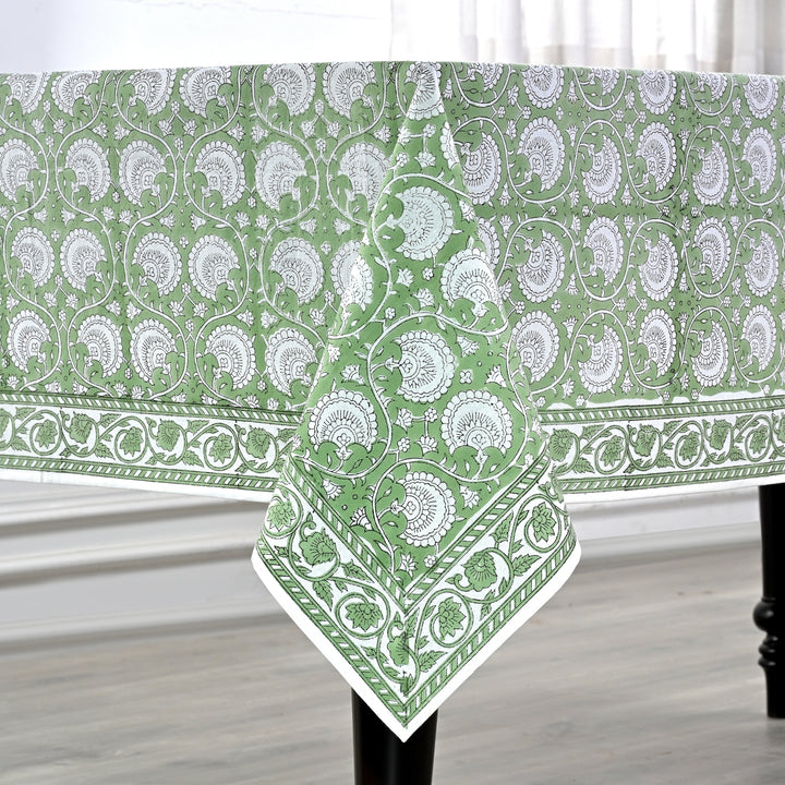 Vintage Green Tablecloth Product Image 1