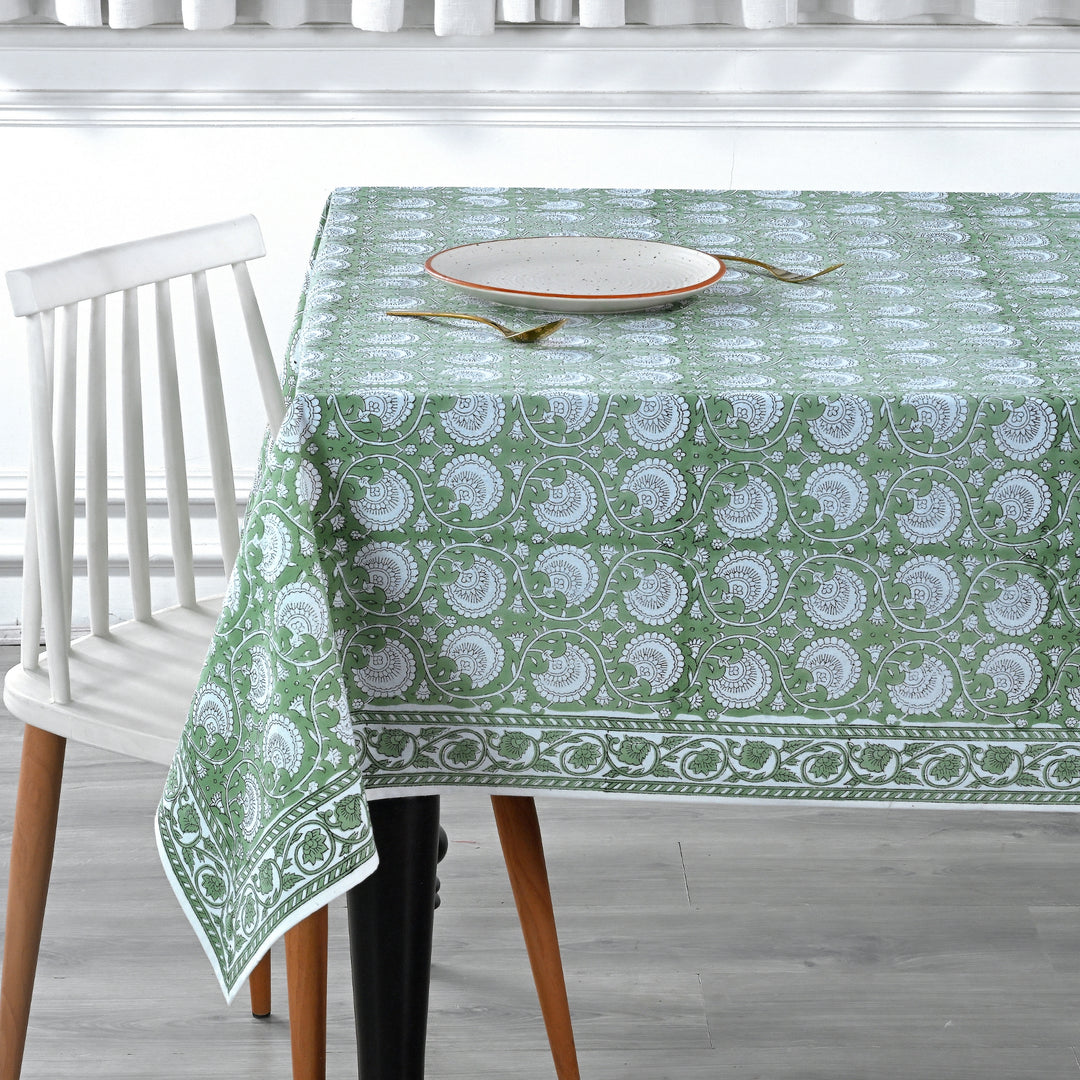 Vintage Green Tablecloth Product Image 3