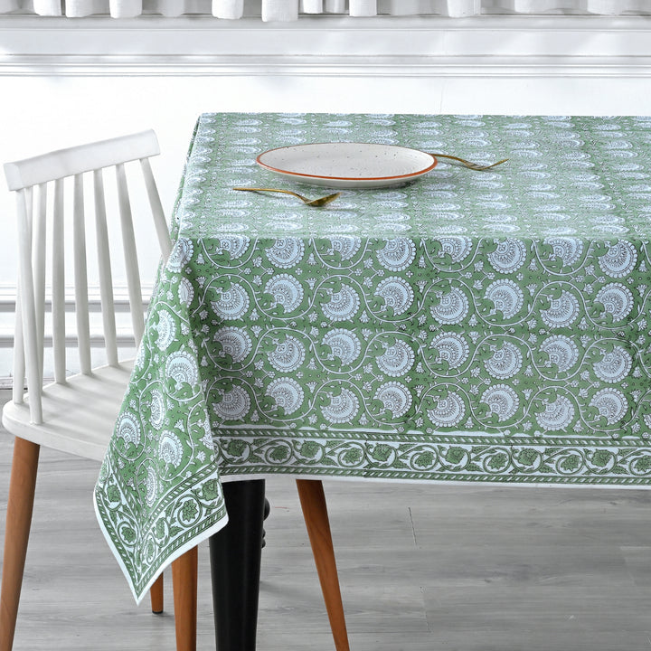 Vintage Green Tablecloth Product Image 3