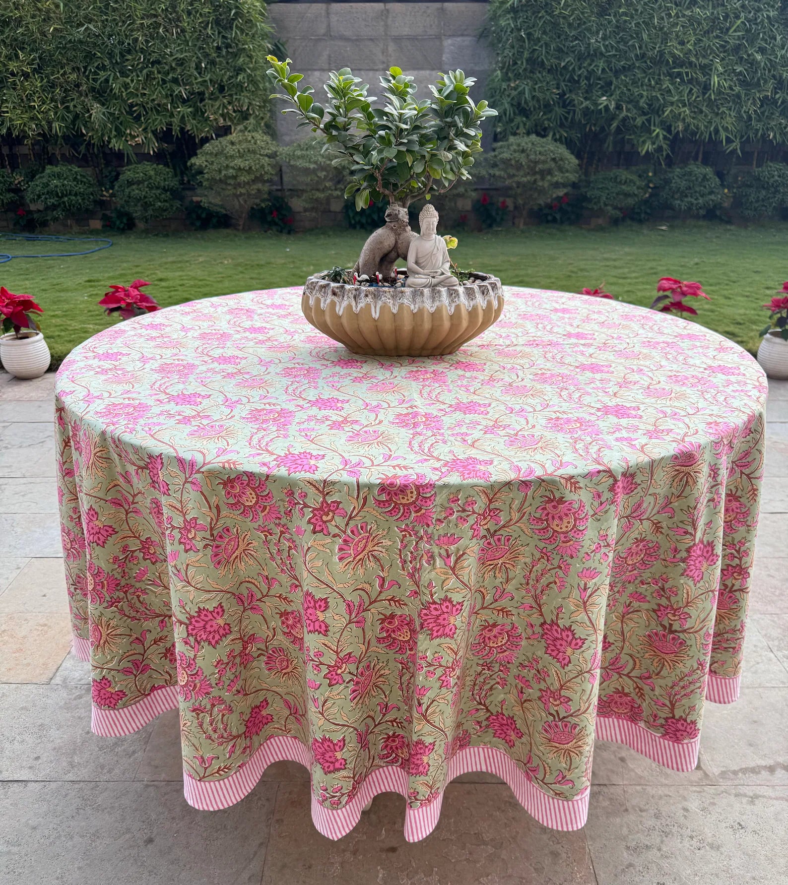 Pistachio Green Round Tablecloth