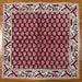 Fabricrush Chocolate Cosmos Red Indian Floral Hand Block Printed Cotton Cloth Napkins Size 20x20" Set of 4,6,12,24,48 Wedding Events Home Party Gift