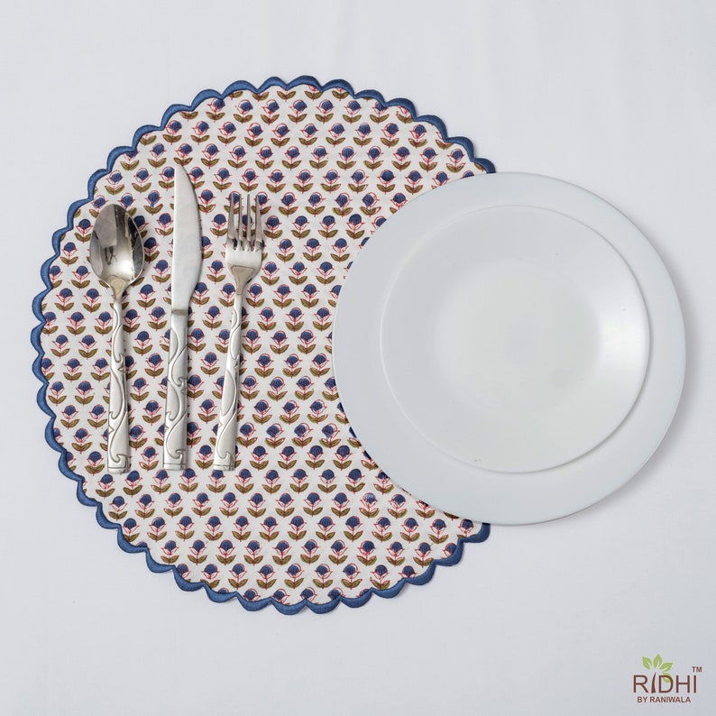 Denim Blue and Army Green Placemat