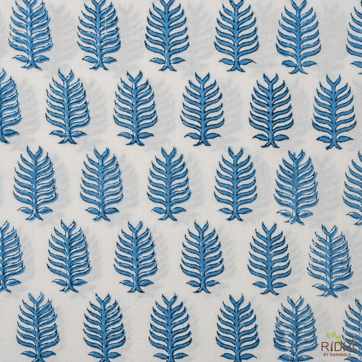 Fabricrush Mats, Cerulean Blue Print Table Mat, Embroidered Reversible Mat, Block Print, Cotton Mat, Leaf Print, Cotton Fabric, Kitchen Runner and Mats, Gift for her, gifts, Valentine's day, Spring, Easter