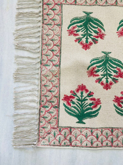 Fabricrush Rugs, Area Rugs, Door Mat, Indian Hand Block Printed Mats, Cotton Rug, Bath Mats and Rugs, Outdoor Rugs, Tree Art Print, Minimalist, Unique