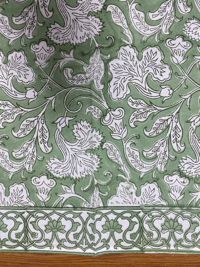 Fabricrush Sage Green Indian Floral Hand Block Printed Cotton Cloth Napkins Size 20x20" Set of 4,6,12,24,48 Wedding Events Home Party Restaurant Gifts