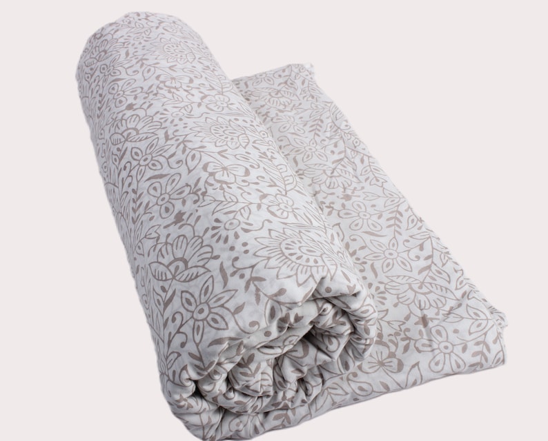 Taupe Jal Hand-Block Printed Cotton Cloth