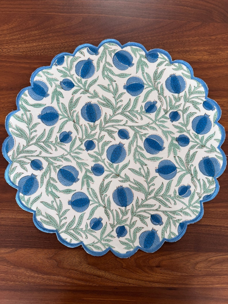 Queen Blue, Celadon Green Placemat