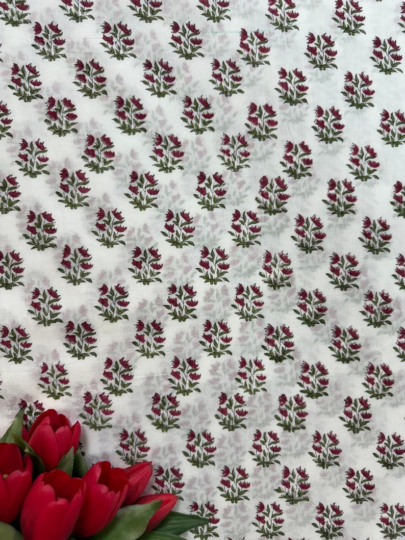 Marmalade Hand-Block Printed Cotton Cloth