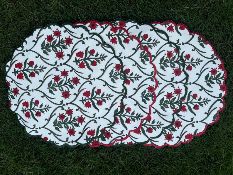 Ruby Red and Emerald Green Placemat