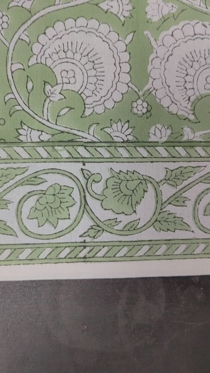 Vintage Green Tablecloth Product Video 