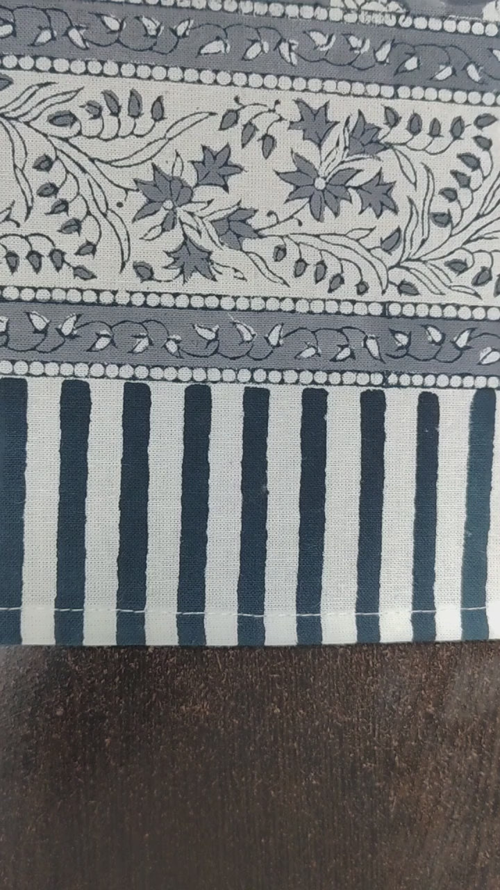 Stonewash Blue Floral Tablecloth Product Video