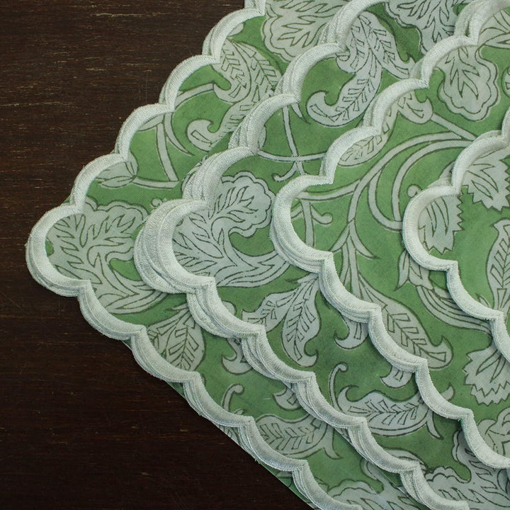 Sage Green Fabricrush Cloth Napkins 100% Pure Cotton Farmhouse Wedding Dinner Reusable Napkins