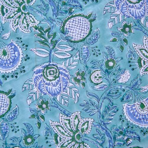 Teal and Air Force Blue Round Table Cover, Tablecloth, Table Linen, Dining Table Decor, Blue Tablecloth, India Block Print Round Tablecloth
