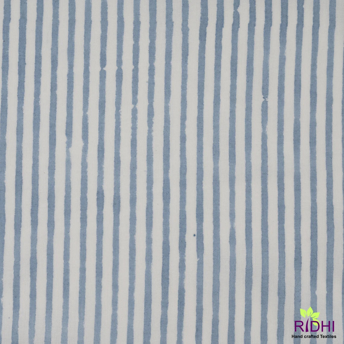 Green, Blue, Mustard Stripes India Print 100% Pure Cotton Cloth Napkins