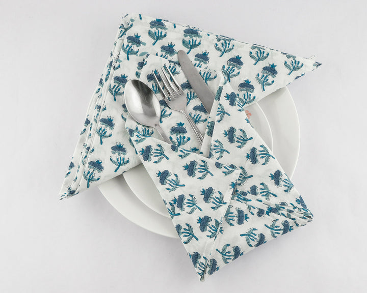 Carolina and Teal Blue Napkins