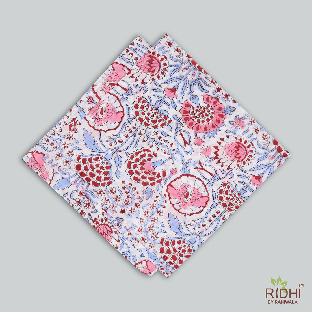 Pigeon Blue, Flamingo Pink Napkins