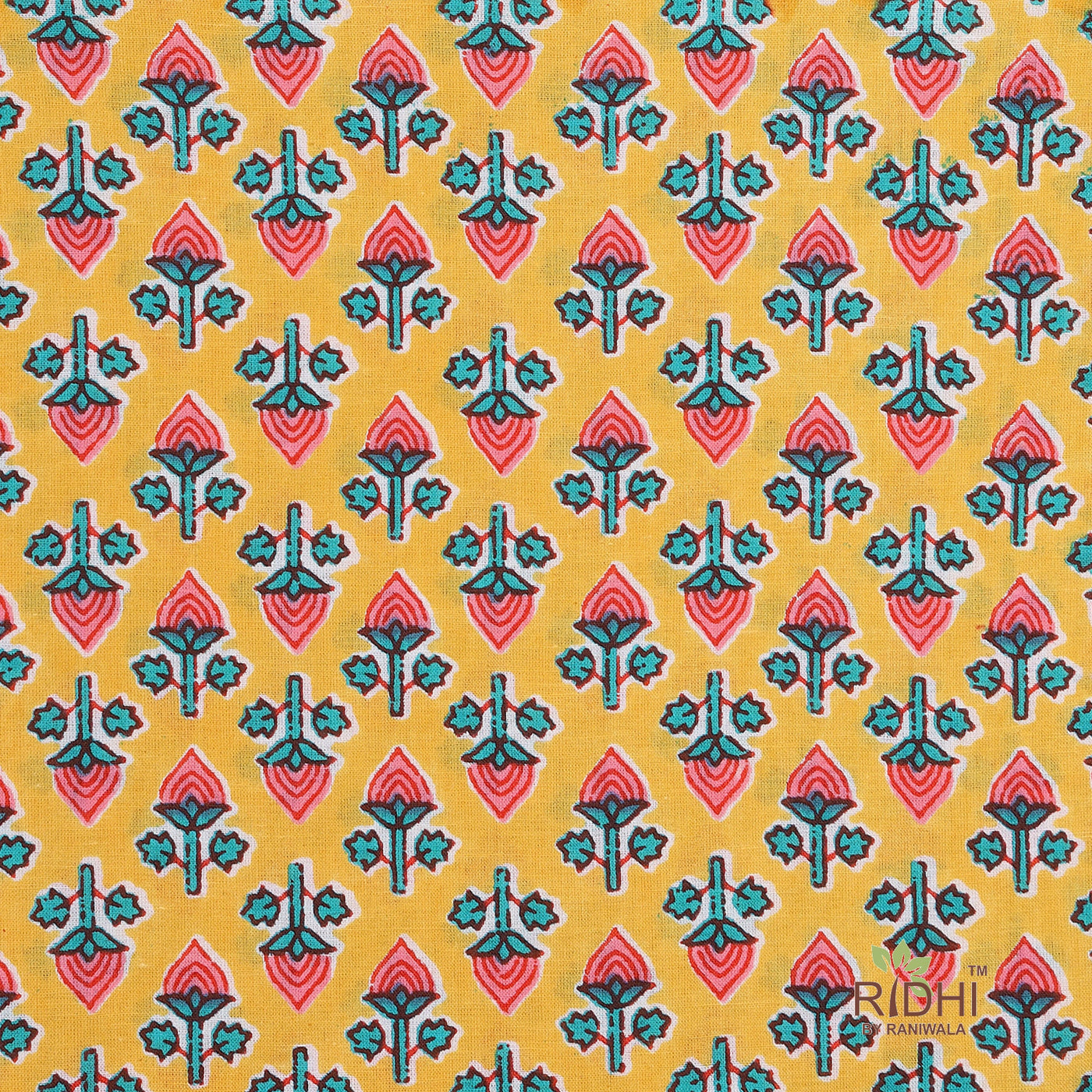 Mustard, Pink, Pine Green Indian Floral Printed Pure Cotton Cloth Napkins, Farmhouse Decor, 18x18"- Cocktail Napkins, 20x20"- Dinner Napkins